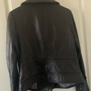 Black Leather Jacket With Zippers
